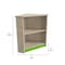 Flash Furniture Bright Beginnings Commercial Grade Wooden Kid's Two Tier Corner Kitchen Cabinet MK-ME03553-GG - alternate 8